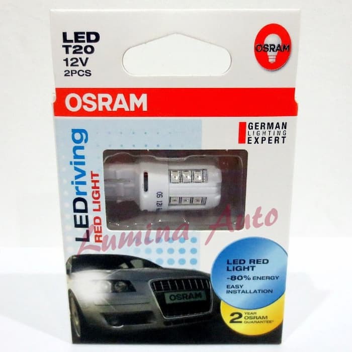 Osram Ledriving T20 Red Light - Lampu Rem / Stop Stoplamp Led Merah Murah + Gratis