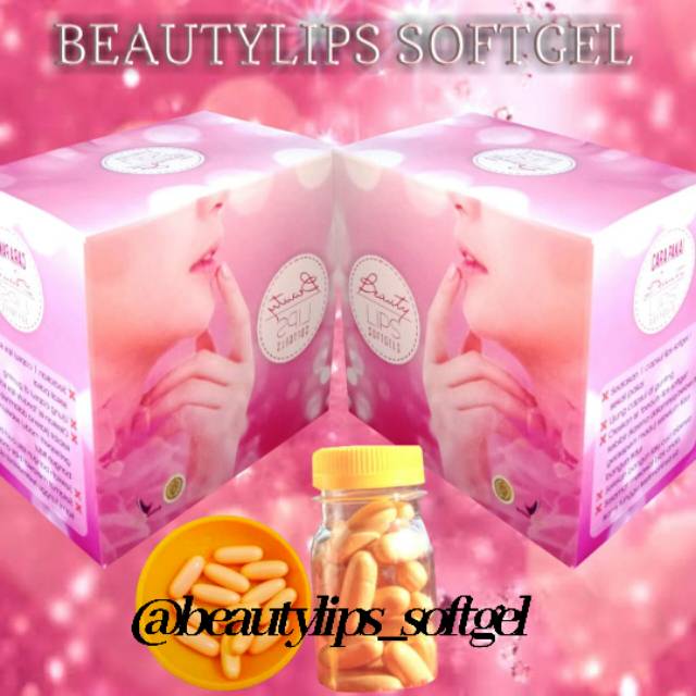 Beautylips softgel/masler bibir/pemerah bibir/bibir merah permanen