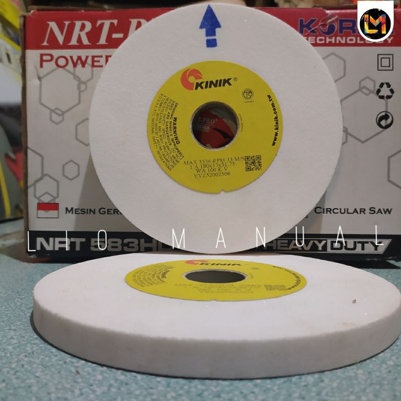 batu gerinda duduk 7inch KINIK WA 100 KV 180 x 13 x 31.57 mm KINIK 7"