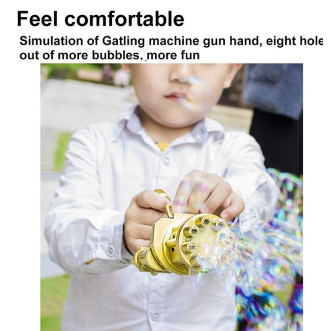 MA4 MAINAN ANAK BUBBLE ANAK SENJATA BUBBLE GUN ELEKTRIK PISTOL GUN CAIRAN SABUN BALON MAINAN OUTDOOR ORI