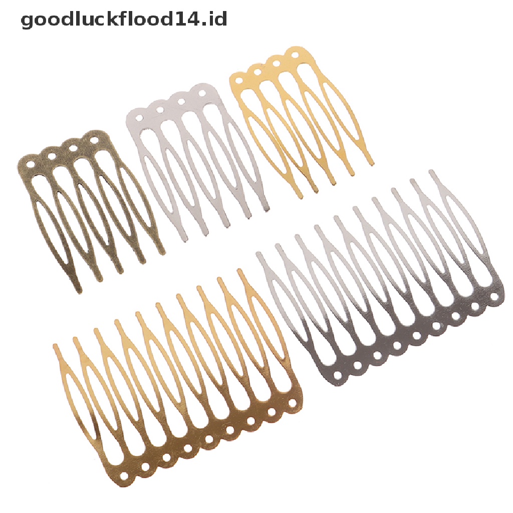 [OOID] 10Pcs 5/10 Teeth Metal Hair Comb Hair Clip Claw Shape Hairpins DIY Hair Supplies ID