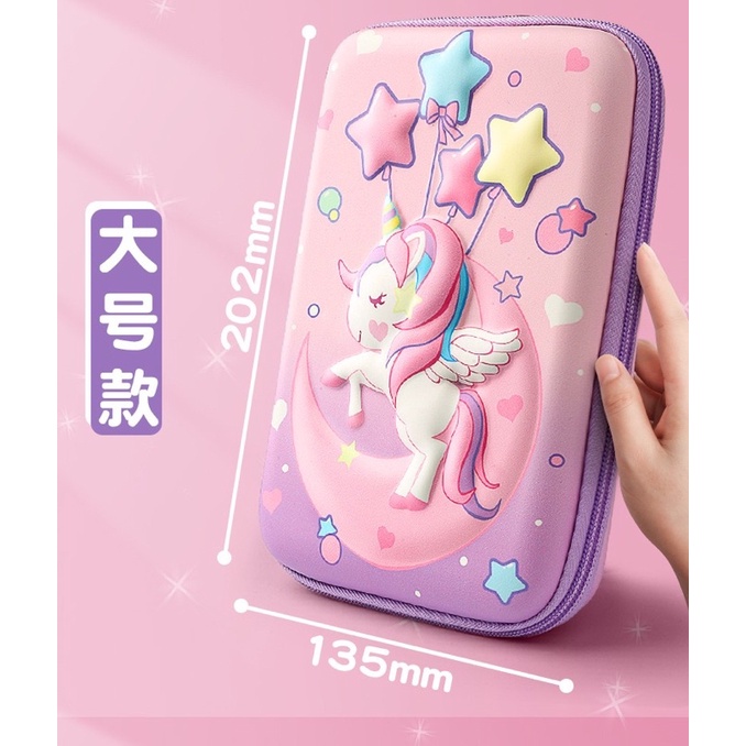 Kotak Pensil Hard Case Anak / Kotak Pensil Unicorn