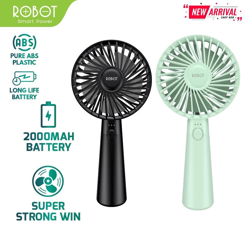 ROBOT BFS1 KIPAS ANGIN GENGGAM PORTABLE POWERBANK MINI USB FAN ELEKTRIK TRAVEL 2000MAH