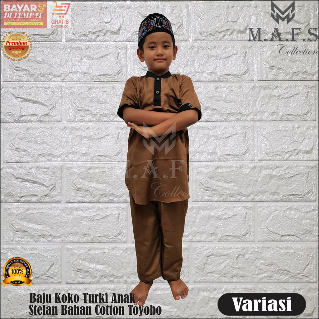 BAJU KOKO SETELAN ANAK LAKI LAKI BAHAN TOYOBO PREMIUM 3 - 7 Th