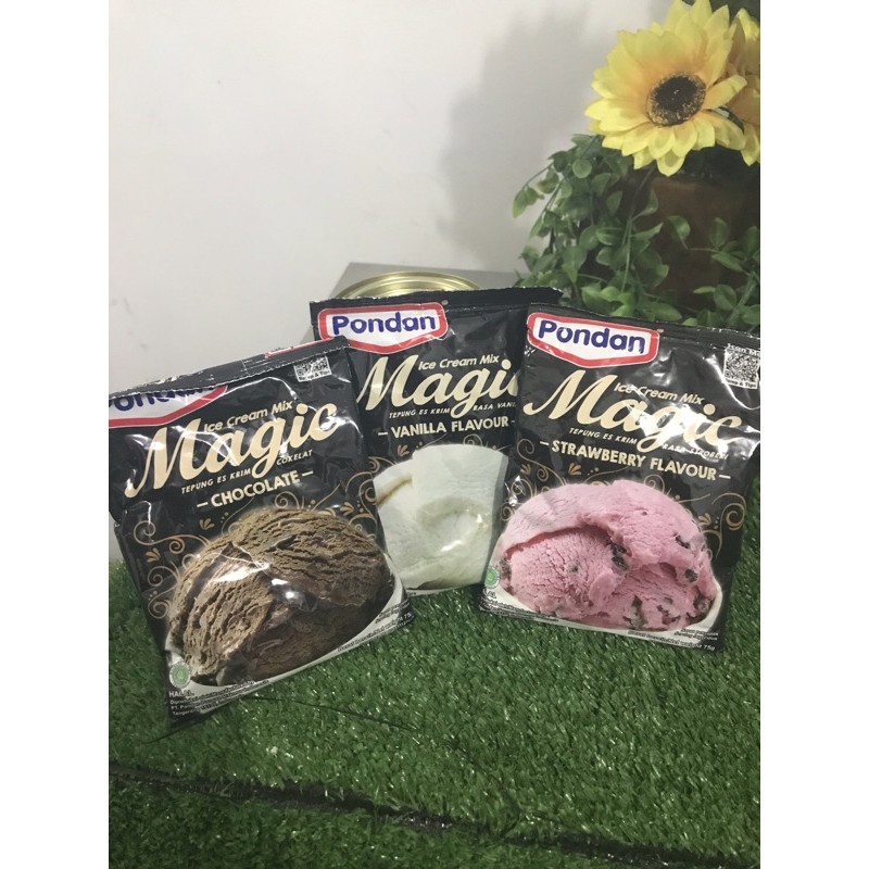 

Pondan magic ice cream premix instant 75gr