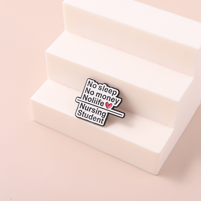 Creative Slogan Pin Nursing Student Badge Brooch Lapel Pin Letters Banner Jewelry Gift for Student