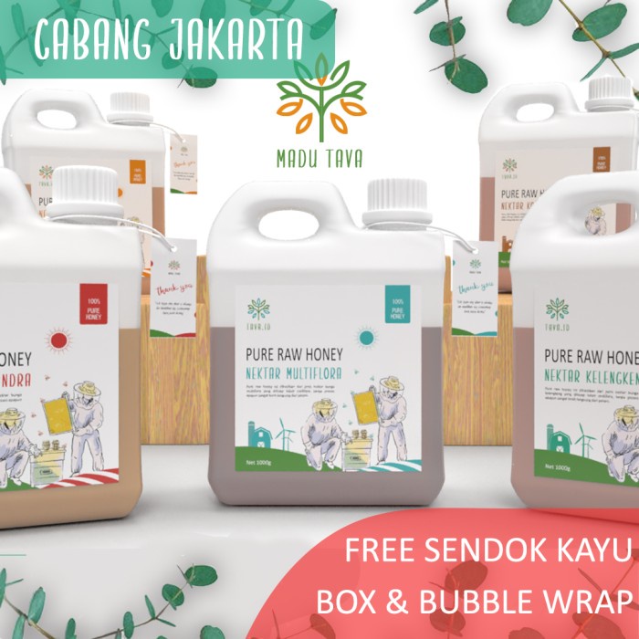 

Madu Murni Asli Tava Nektar 1kg & 600gr 100% Pure Raw Honey Alami