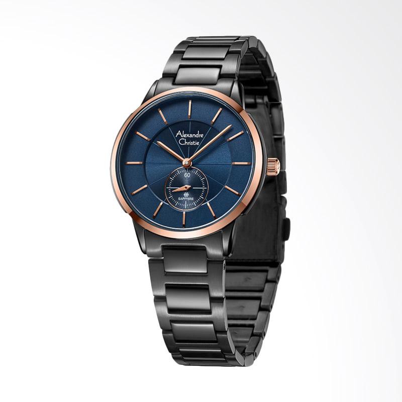 Jam Tangan Wanita Alexandre Christie AC 8546 LS Grey List Rosegold Original