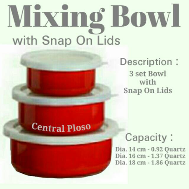 3 SET Bowl MANGKUK + TUTUP BOWLCP