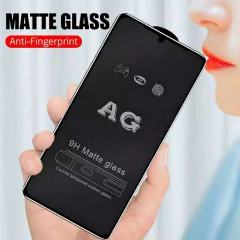 Temper Glass Anti Minyak Matte Realme 5/5i/C3/C21/C25/Full Matte