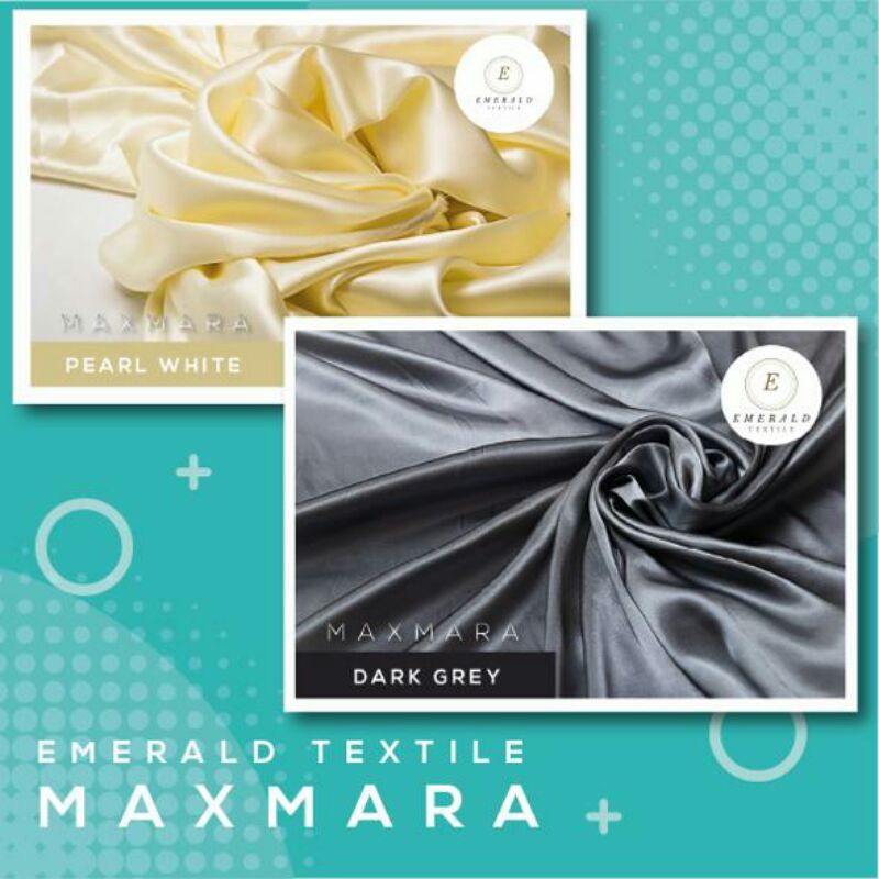 ( BUKAN HIJAB ) 1 Meter Kain Satin Charmuse Maxmara Silk Premium ( HARGA PER 1 METER KAIN )