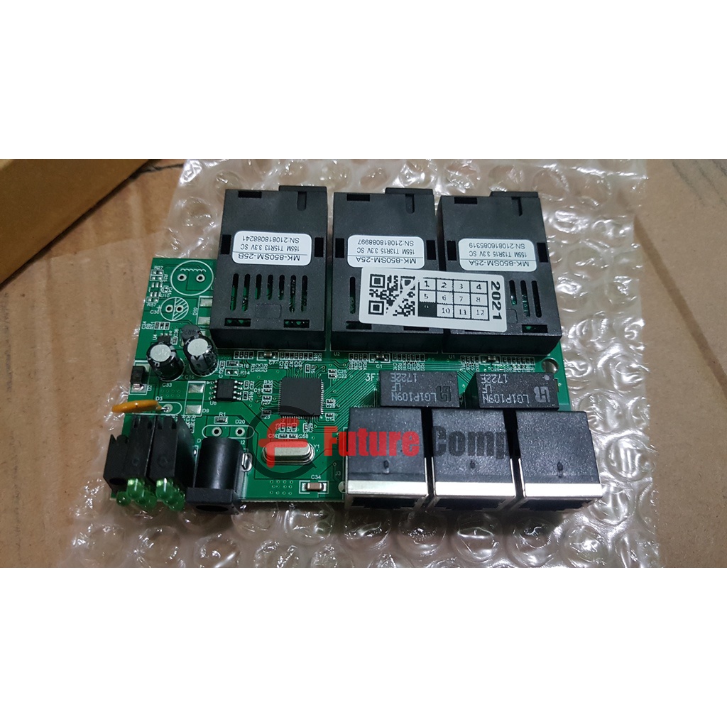 Media Converter 3F3E Board Only 3 Port FO dan 3 Port Eth