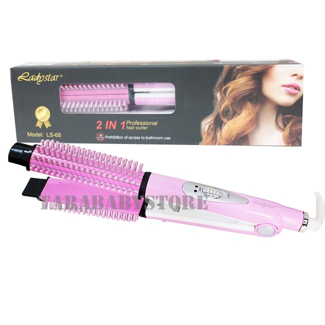 TERMURAH Iron brush Ladystar LS-68 catokan sisir , catokan 2in1