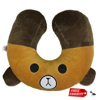 Bantal Brown Cony LINE Travel U / Bantal Mobil Travel Brown Cony