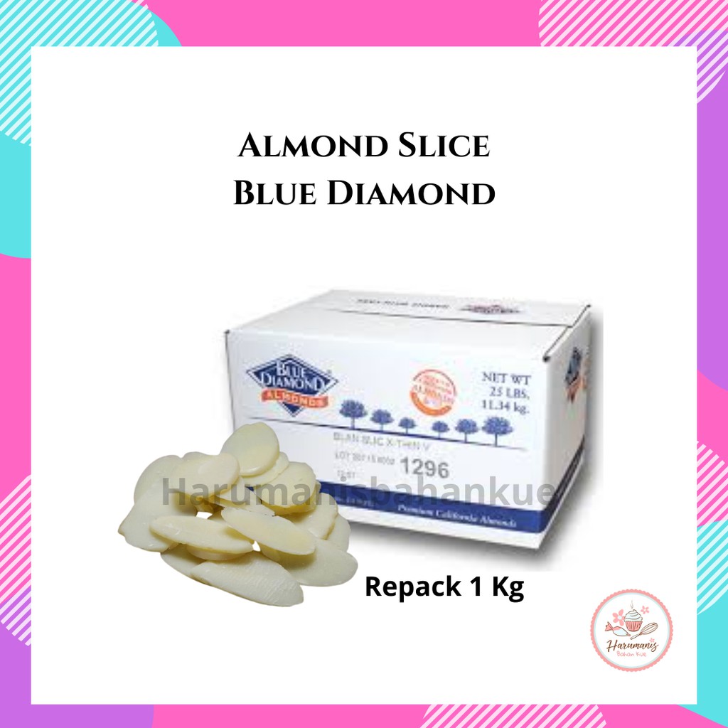 

Kacang Almond Slice Mentah Blue Diamond 1kg