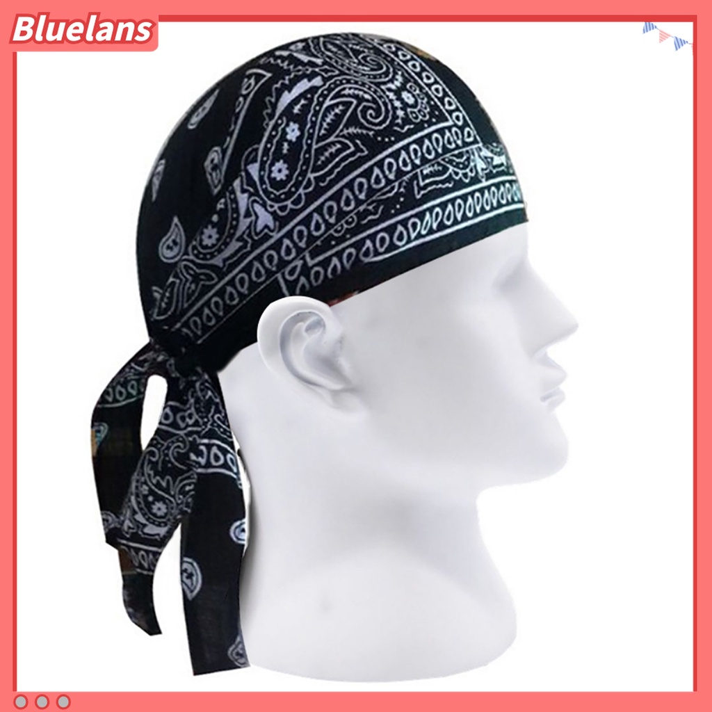 Bluelans Topi Bandana Pria Dewasa Motif Print Paisley Untuk Biker