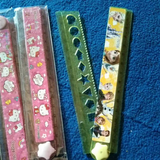 Penggaris plastik lipat  motif