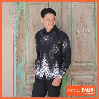 Kemeja Batik Pria Kekinian Baju Pria Lengan Panjang