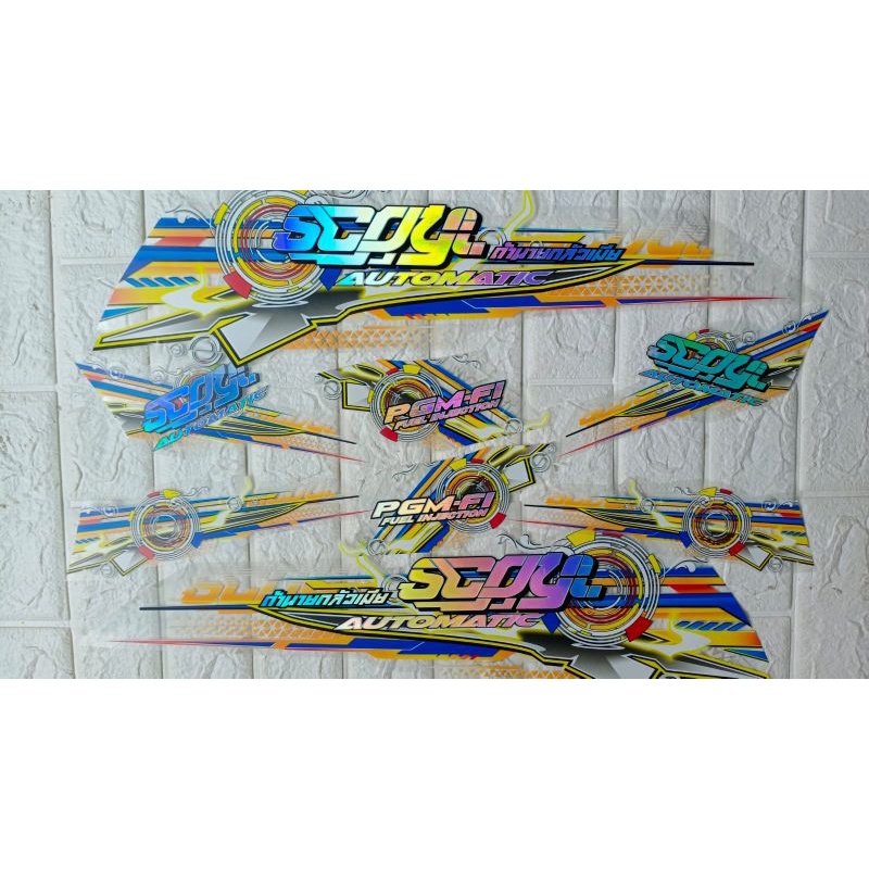 Striping Scoopy Transparan Hologram Variasi