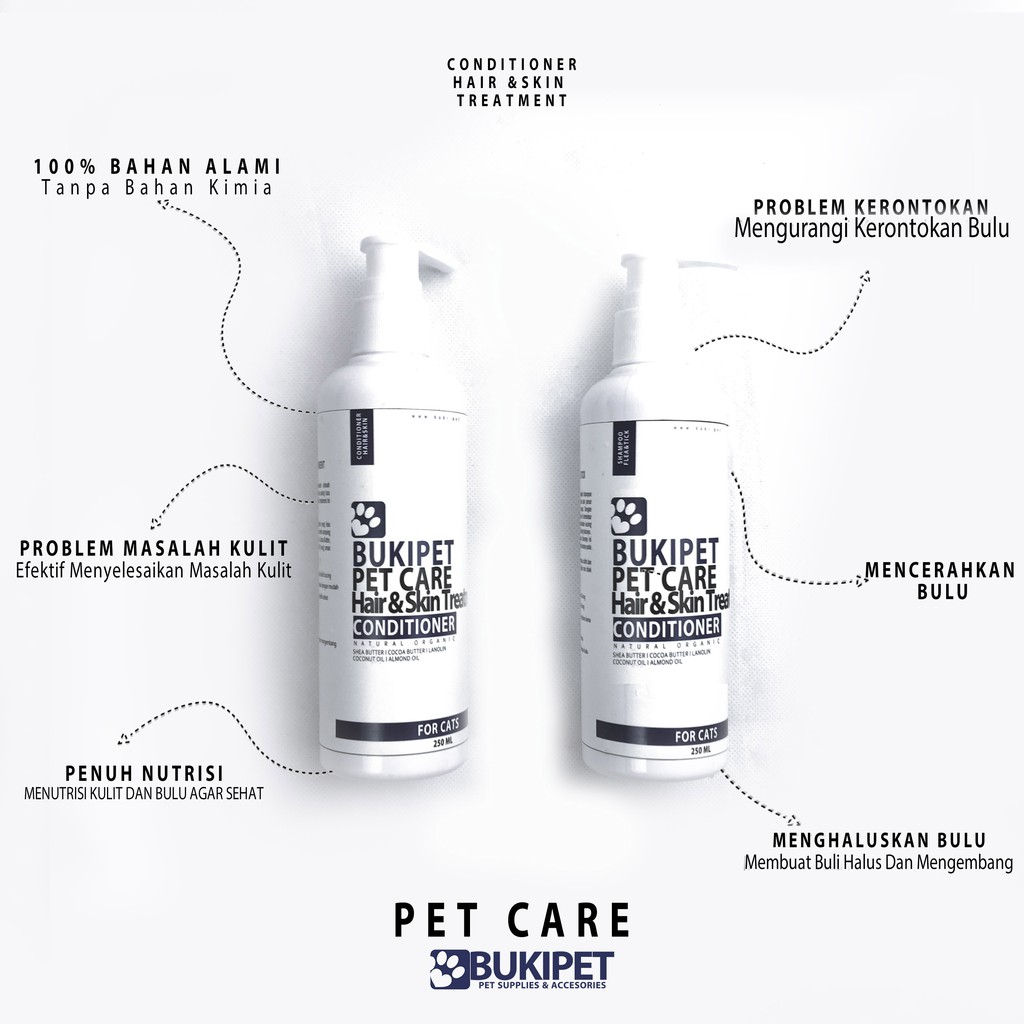 Shampo kucing anti jamur shampoo anti rontok perawatan bulu &amp; kulit - HAIR &amp; SKIN TREATMENT