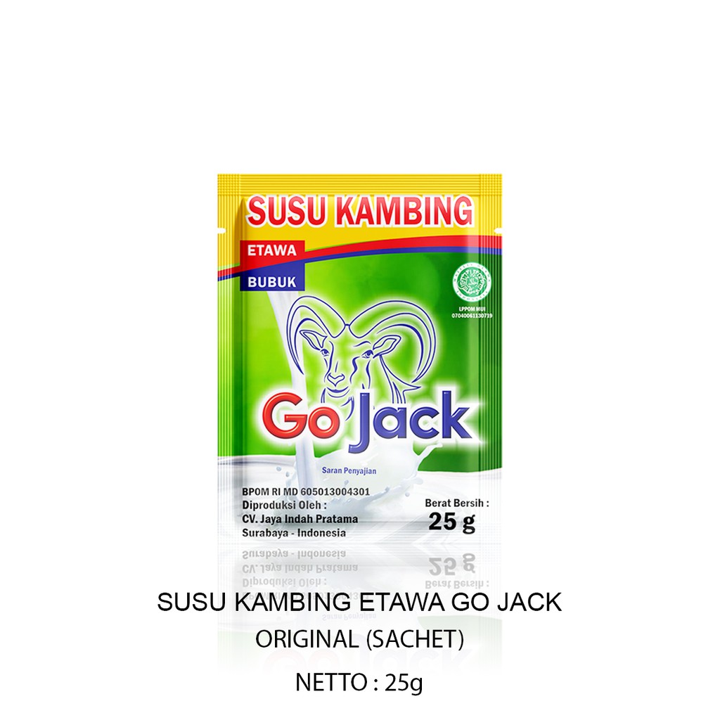 

Sachet susu kambing etawa Go Jack 25g original