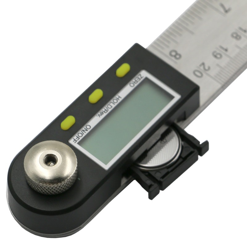 Penggaris Digital Inclinometer Goniometer Level Angle Measuring Tool 200mm - JIG-200 - Silver