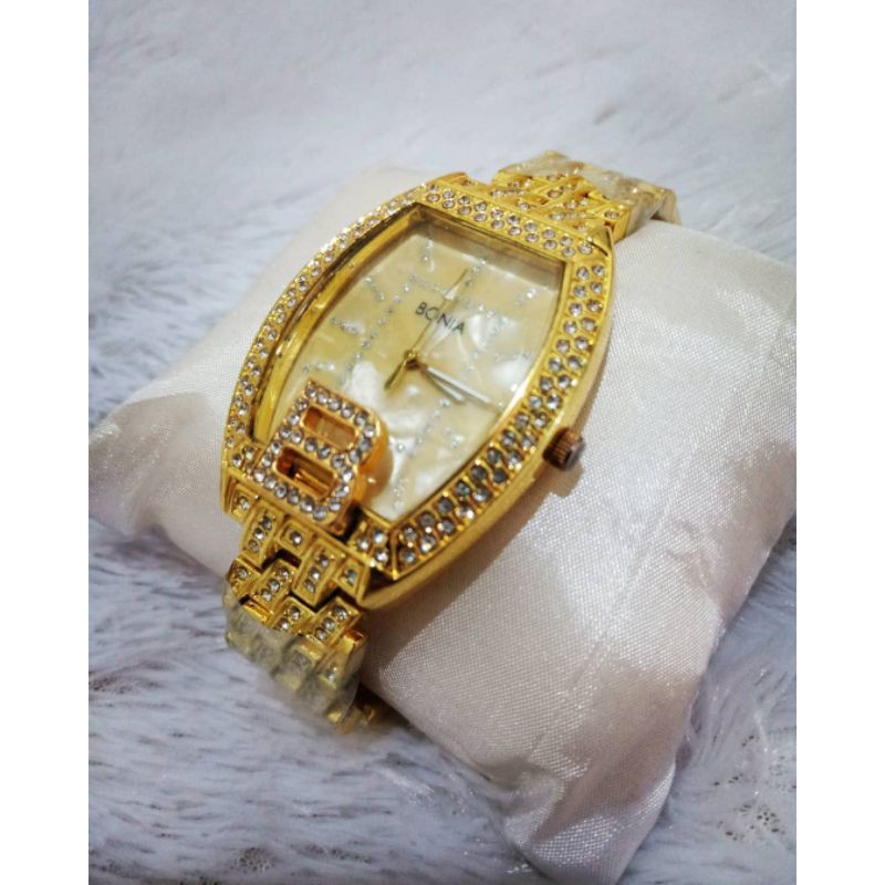 Jam tangan wanita krepyak gold