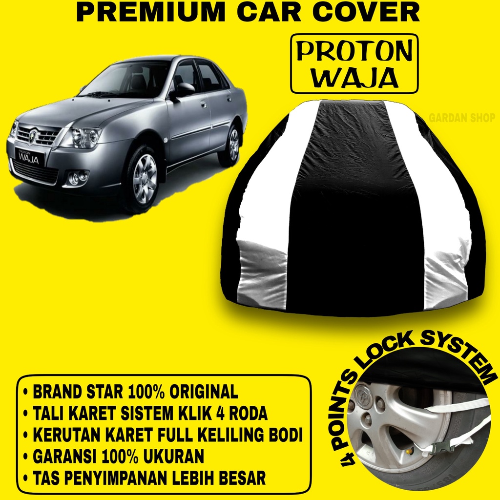 Body Cover PROTON WAJA Sarung Strip SILVER Penutup Pelindung Bodi Mobil Proton Waja PREMIUM