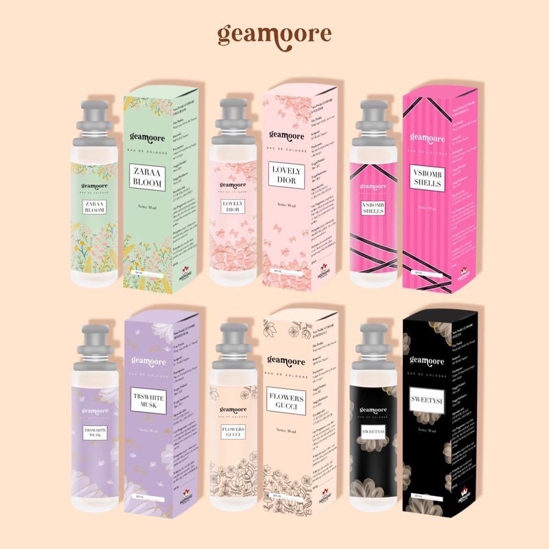 GEAMOORE Body Care Indonesia / Inspired Perfume V Scents Toner Serum Cream Sunscreen Mist Parfum