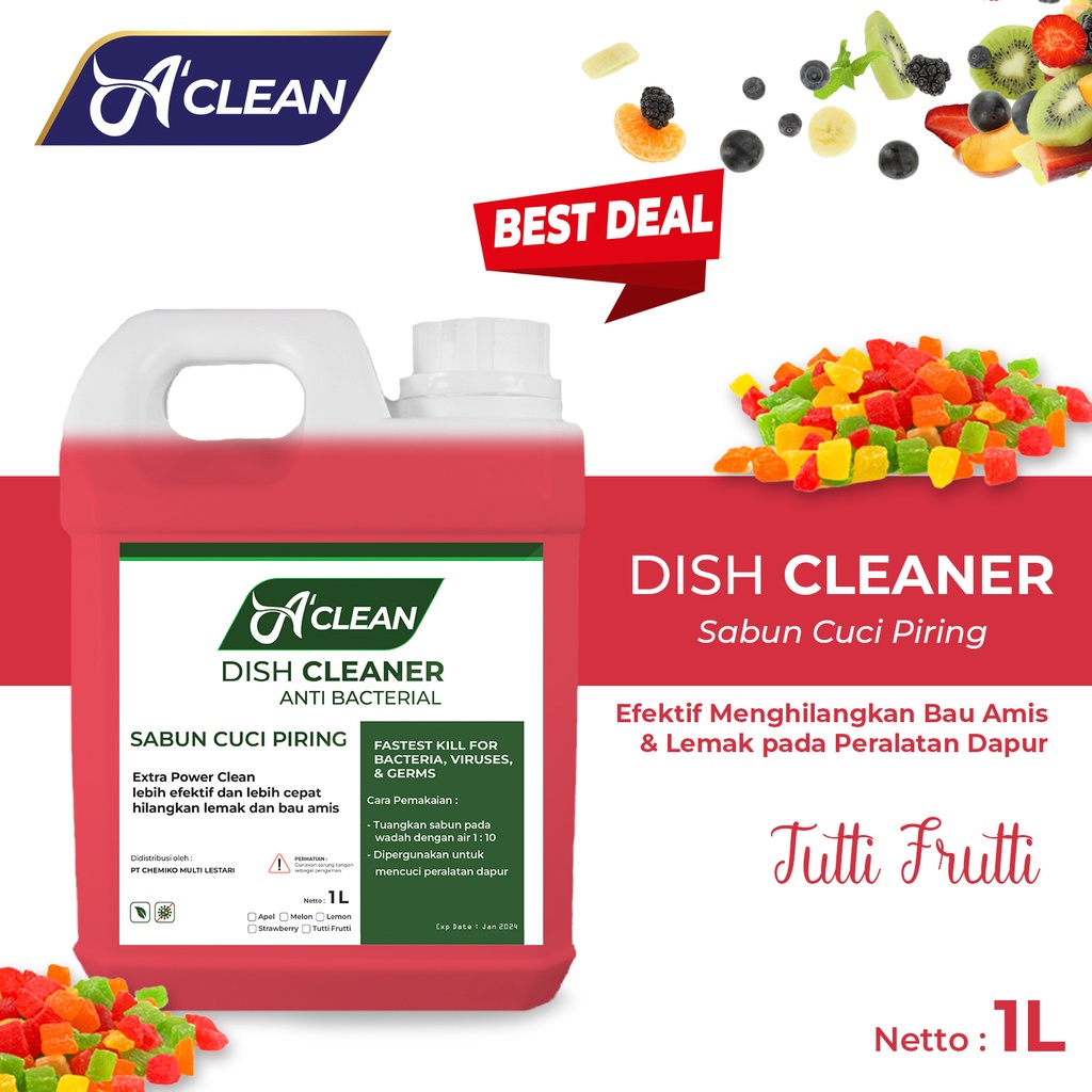 Sabun Cuci Piring 1 Liter / Dish Wash / DISH CLEANER Konsentrat Liquid Amorens [1 Liter]