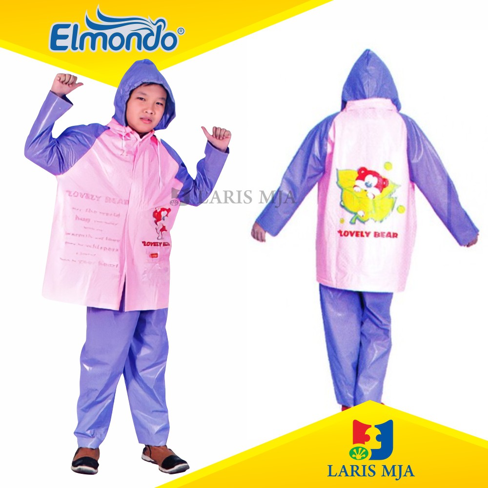 Jas Hujan Elmondo Anak SD Laki-laki Umur 7-12 tahun Setelan Jaket Celana Laki2 Remaja Ekslusif 601