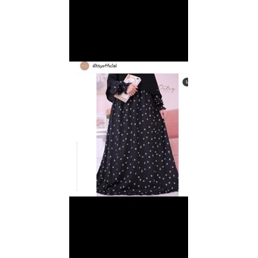 EVEOLEE BLACK NIGHTGOWN DITSY .. CANCELAN UKURAN M ( booked )