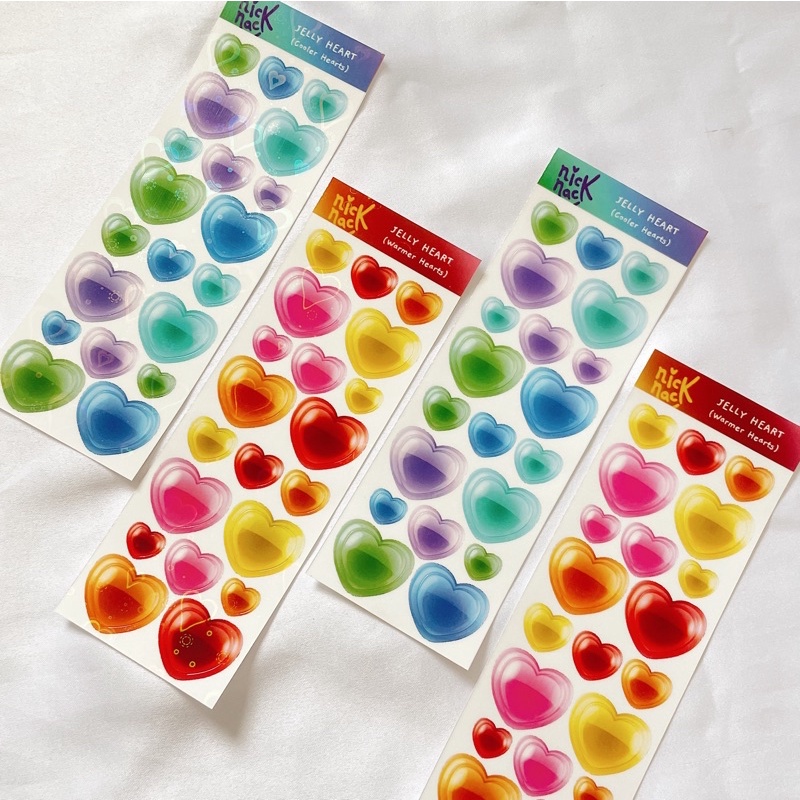 

Jelly Heart Deco Sticker (Holo Finish - Kiss Cut)