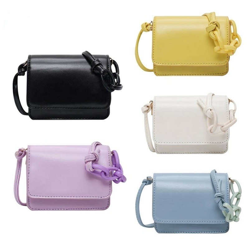 Tas Slempang Kotak Mini Satchel - Bahan Miniso - Tas slempang wanita Terlaris
