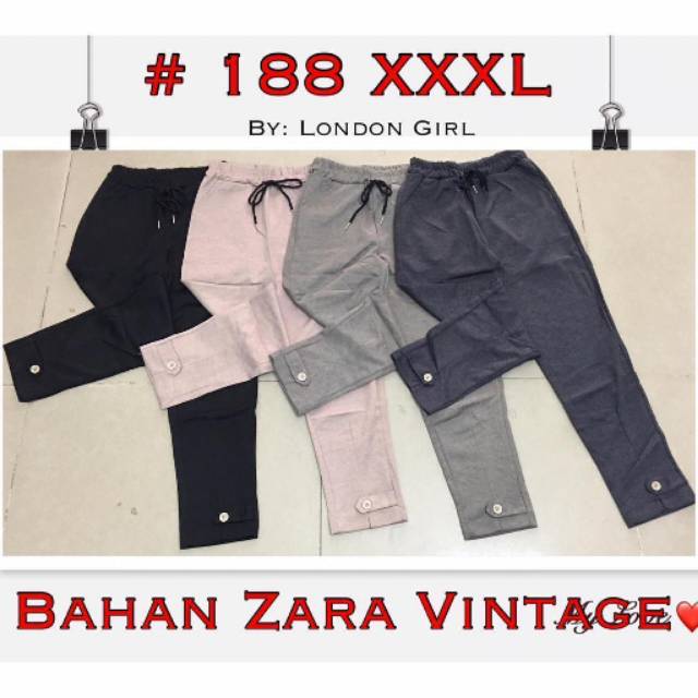 Celana ZARA import LONDON GIRL 3XL jumbo