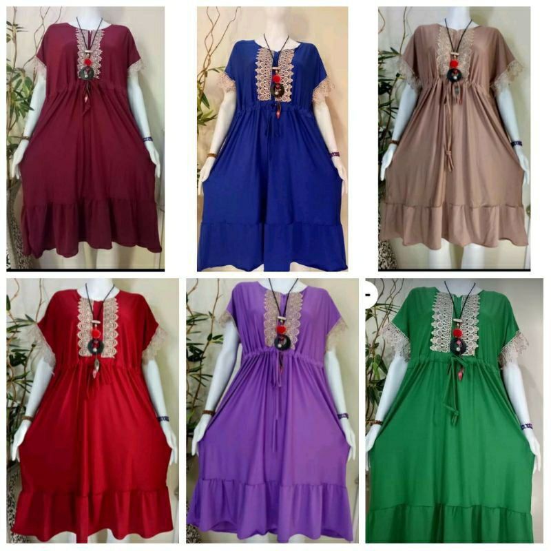 daster arab renda murah / daster busui jersey renda