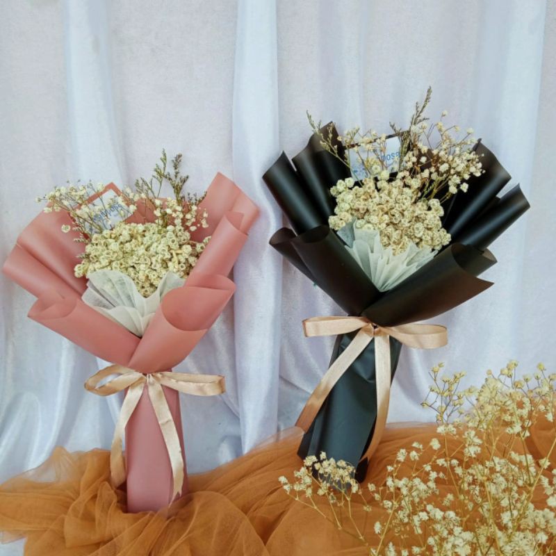 Buket Bunga Kering Dried Flower Baby Breath Import Small Buket Bunga Kering Dried Flower Baby Breath Import Small