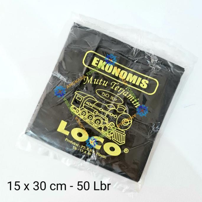 

~^~^~^] Kantong Kresek Plastik Ukuran Sedang 15x30cm Warna Hitam
