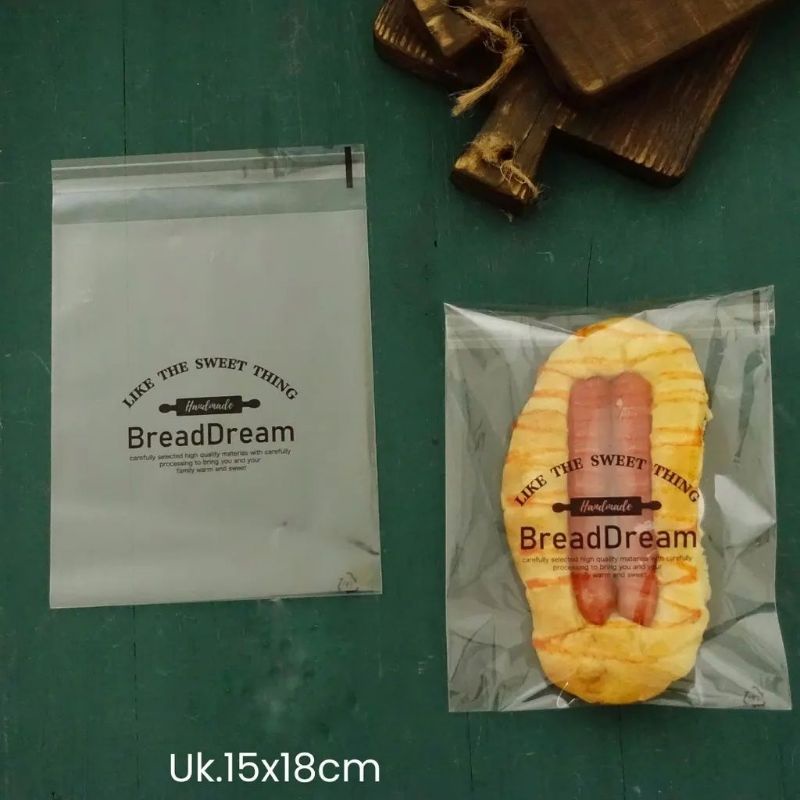 Plastik Roti Bread Dream isi 25pcs / Plastik Roti Donut Kue Potong / Bungkus Roti