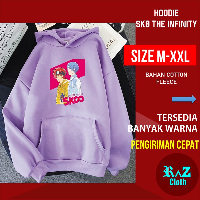 Hoodie Jumper Pullover SK8 The Infinity Reki Kyan Langa Hasegawa Anime Skateboard Papan Selancar