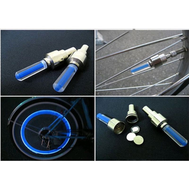 Tutup Pentil Nyala Isi Sepasang 7 warna dan 1 warna sensor gerak