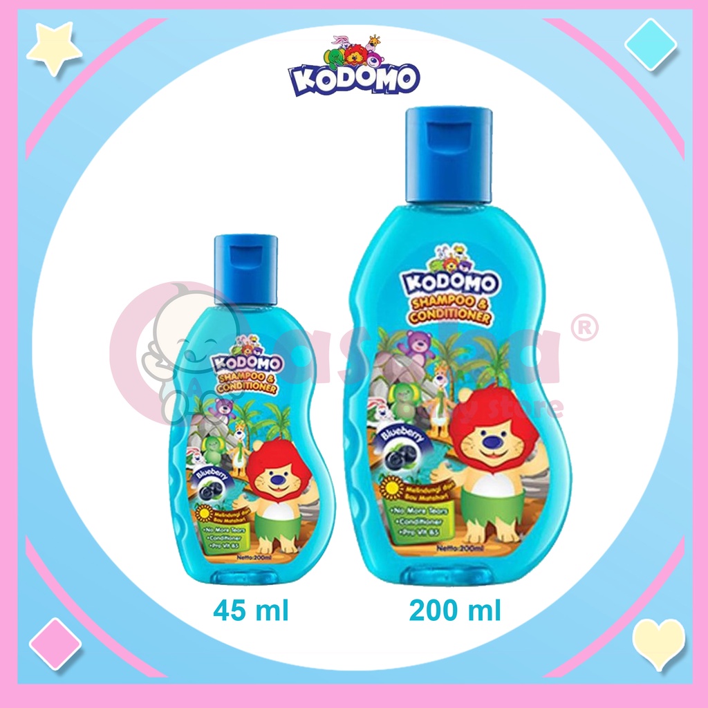 Kodomo Shampoo Gel Blueberry Botol 45ml / 200ml ASOKA