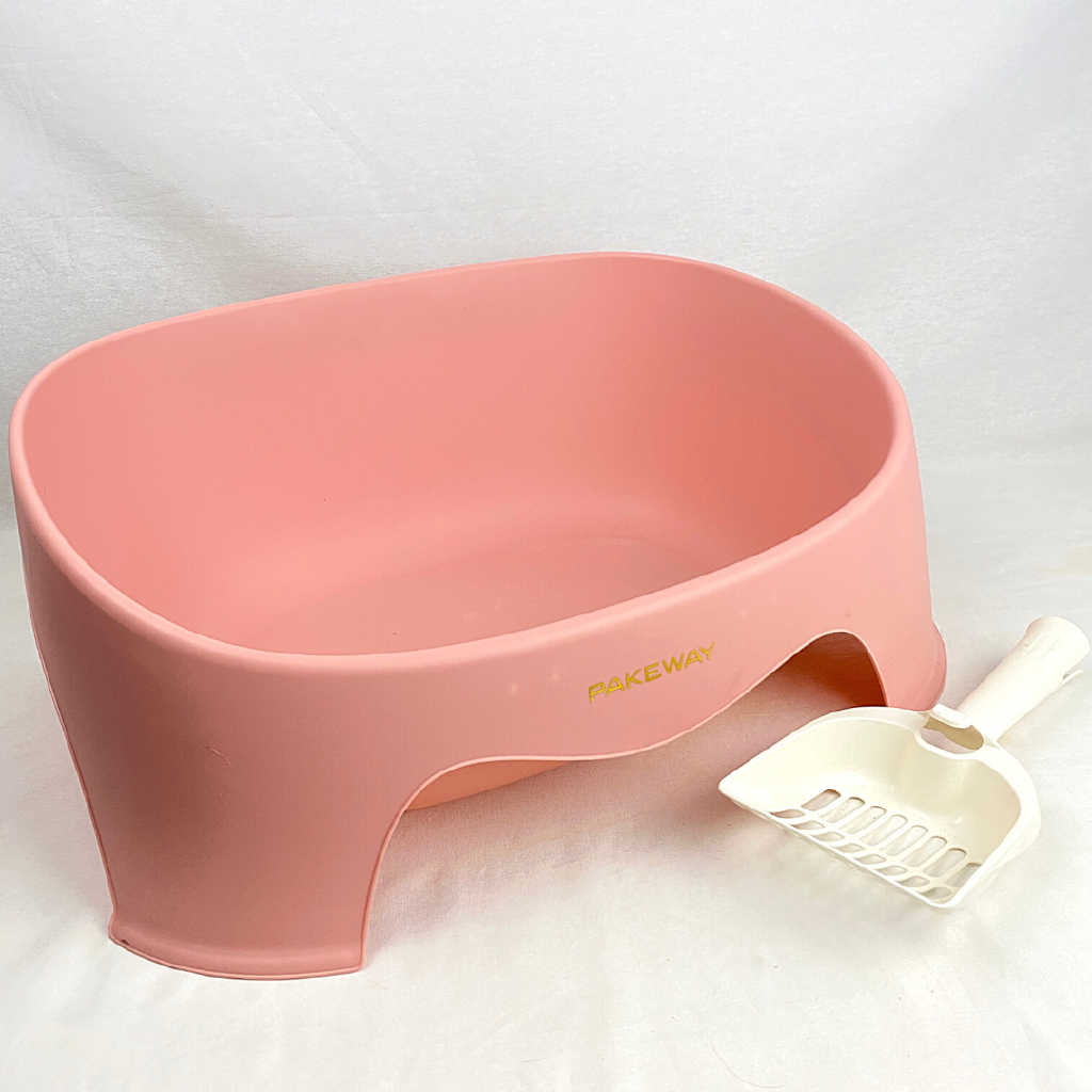 

PAKEWAY Toilet Kucing TOMCAT Cat Toilet Tray And Cattery PINK