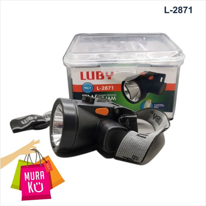 Luby Senter Kepala Super Terang LED L-2871 500 Meter 18 Jam - Hitam