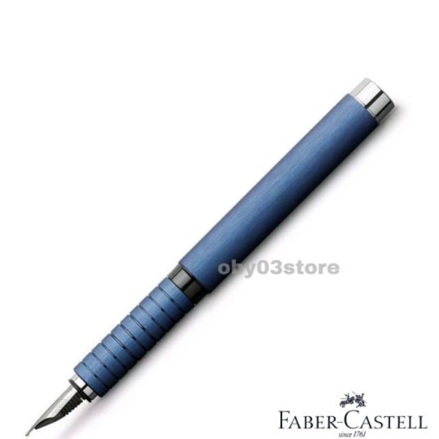 

ORIGINAL..Fountain Pen Faber Castell Essentio Aluminium Blue. GRATIS 1Tinta Hero isi 50ML
