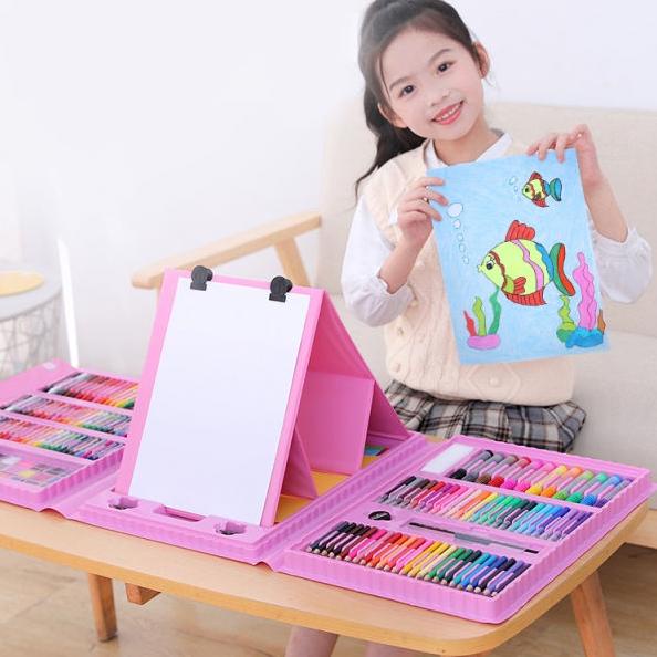 

KODEQ6c6B--ART SET CRAYON 208pcs PENSIL WARNA Crayon set Warna Pensil Krayon (Alat Menggambar atau Mewarnai) Hadiah Souvernir Kado Ulang Tahun