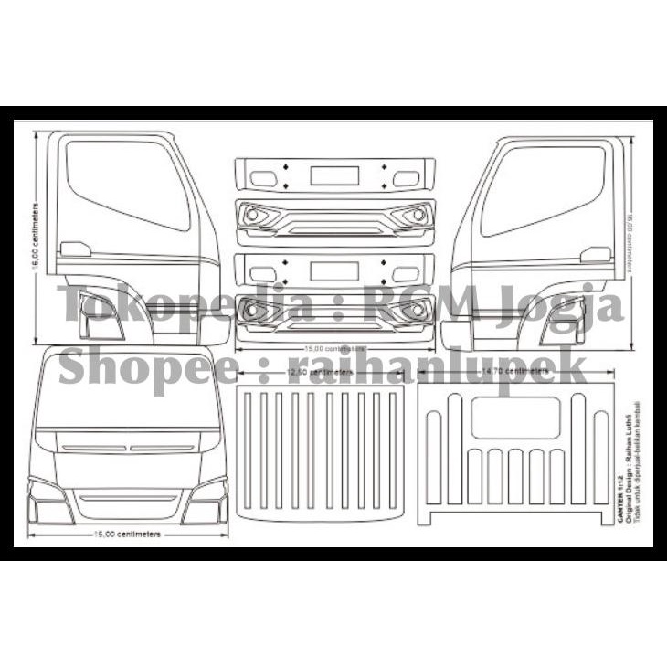 TERBARUU Pola Miniatur Truk Mitsubishi Canter / Truk Oleng PROMO