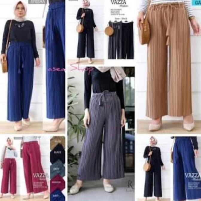 Big sale celana kulot wanita♎ celana kulot plisket premium wanita - maroon CelanaKulotMurah