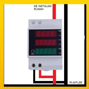 amper volt meter Digital AC 220 volt Terbaik