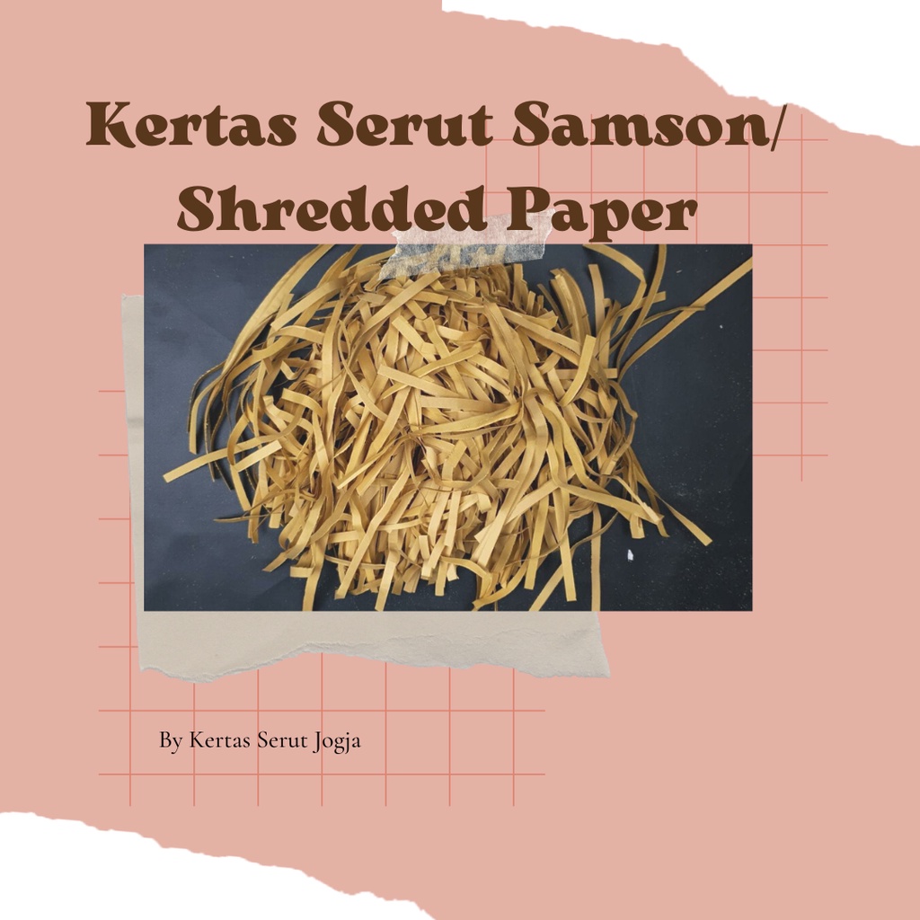 

Kertas Serut Samson 1kg / Kertas Cacah / Shredded Paper / Kertas Suwir / Kertas Serut Packing